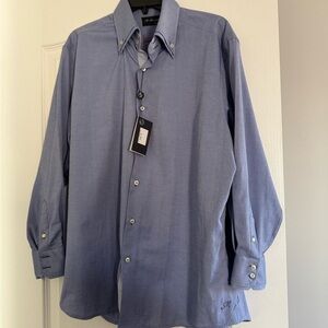 M Benisti NWT Men's Blue Dress Shirt
